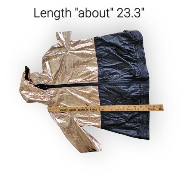 Bebe Hooded Rose Gold Windbreaker Jacket Large - Picture 10 of 10